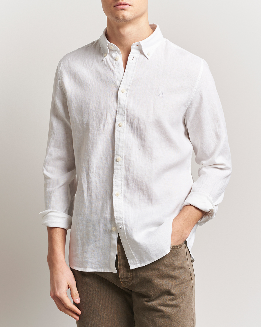 Herr | Skjortor | LES DEUX | Kristian Linen Shirt White
