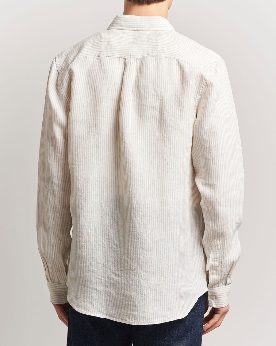 Herr | Skjortor | LES DEUX | Kristian Linen Shirt Ivory/Walnut