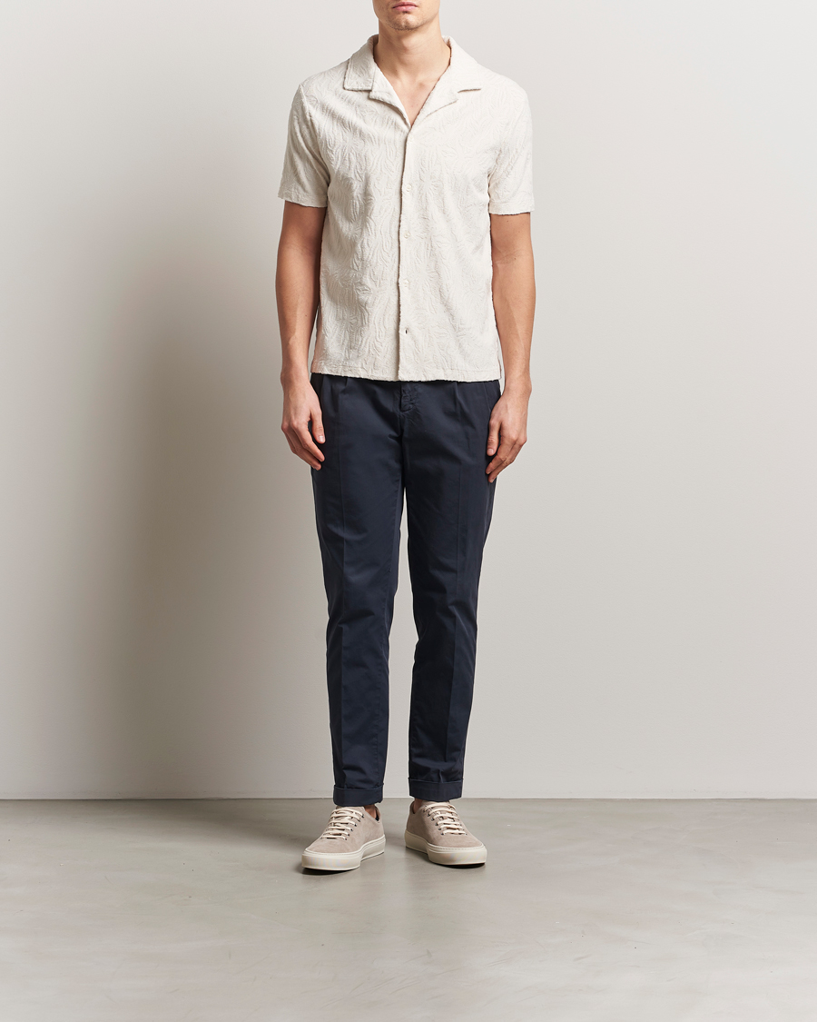 Herr | Pikéer | Altea | Terry Jacquard Cotton Polo Off White