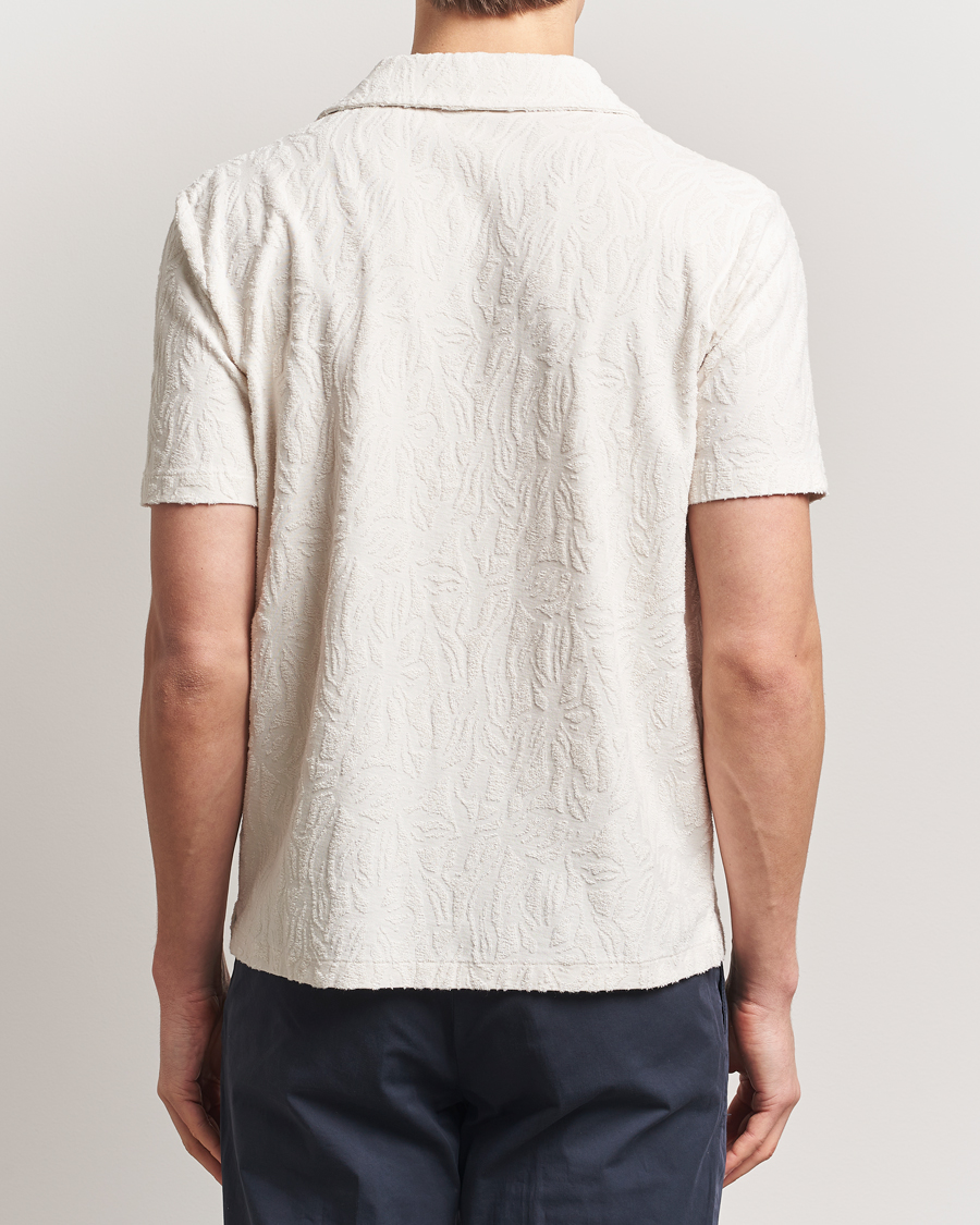Herr | Pikéer | Altea | Terry Jacquard Cotton Polo Off White
