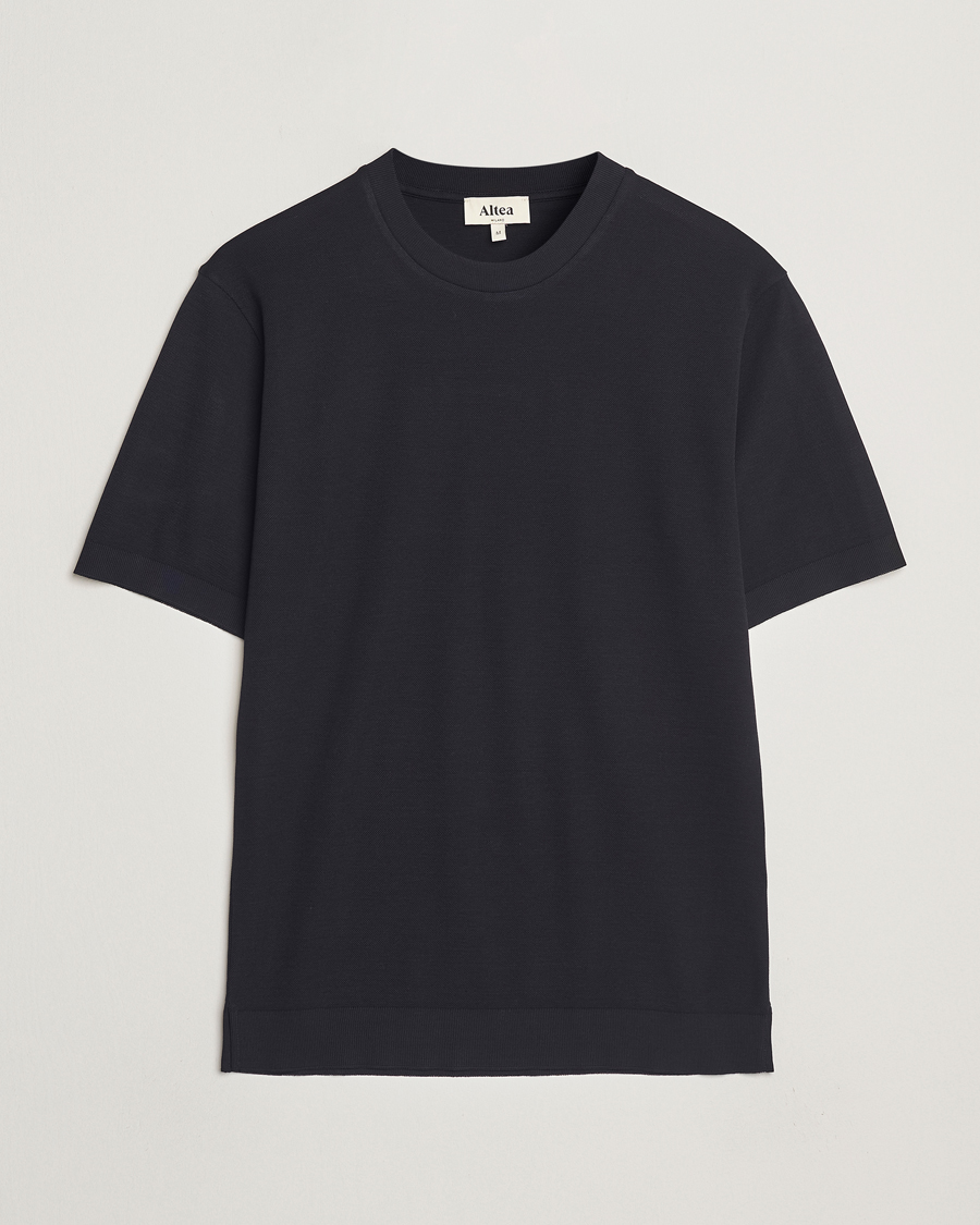 Herr | T-Shirts | Altea | Jersey Piquet T-Shirt Navy