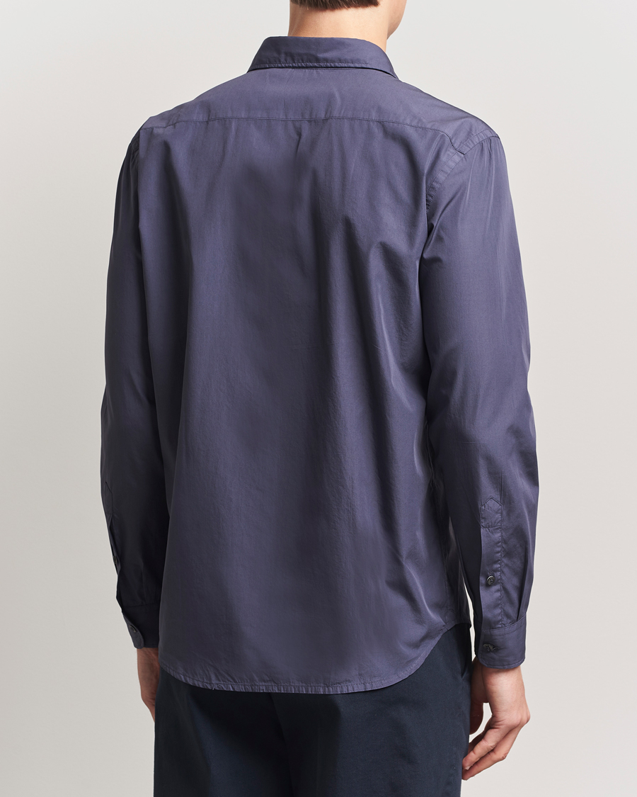 Herr | Skjortor | Altea | Washed Poplin Sport Shirt Dark Blue