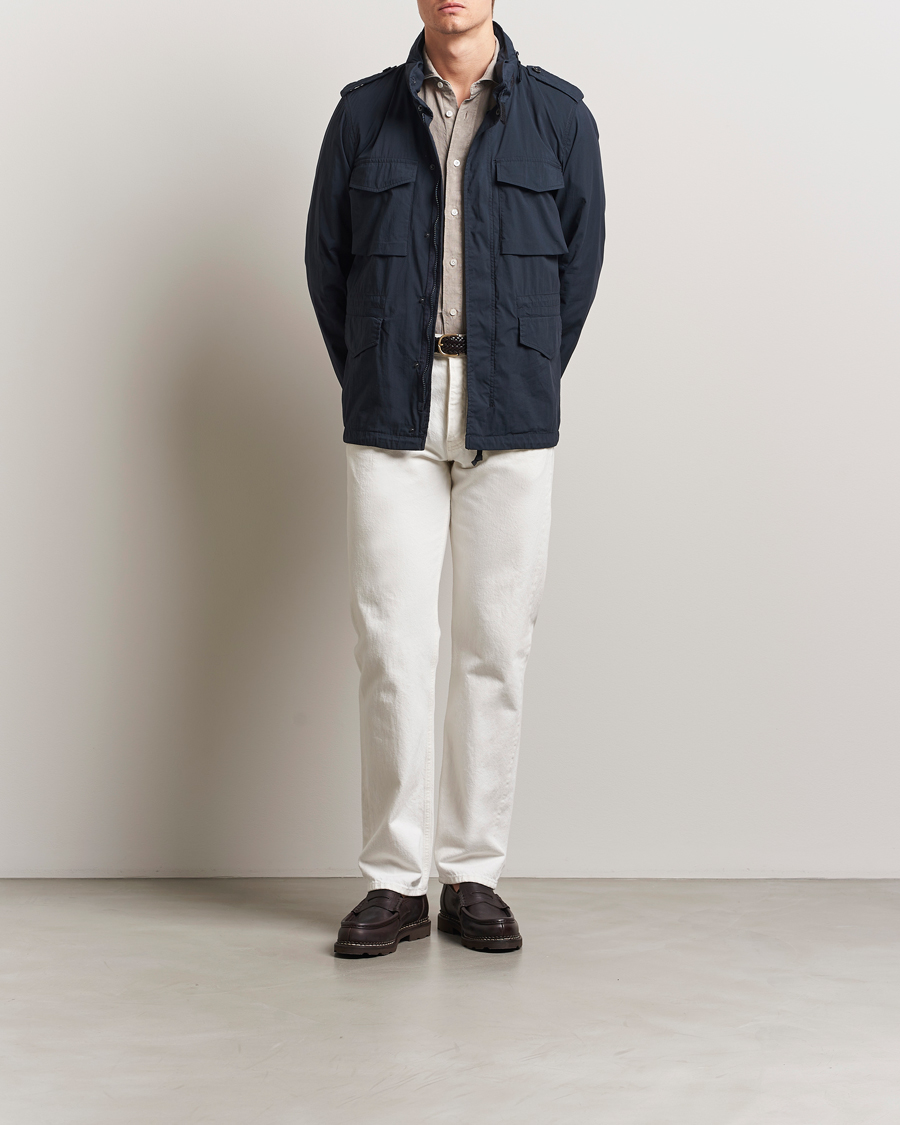 Herr | Jackor | Aspesi | Lightweight Cotton Field Jacket Navy