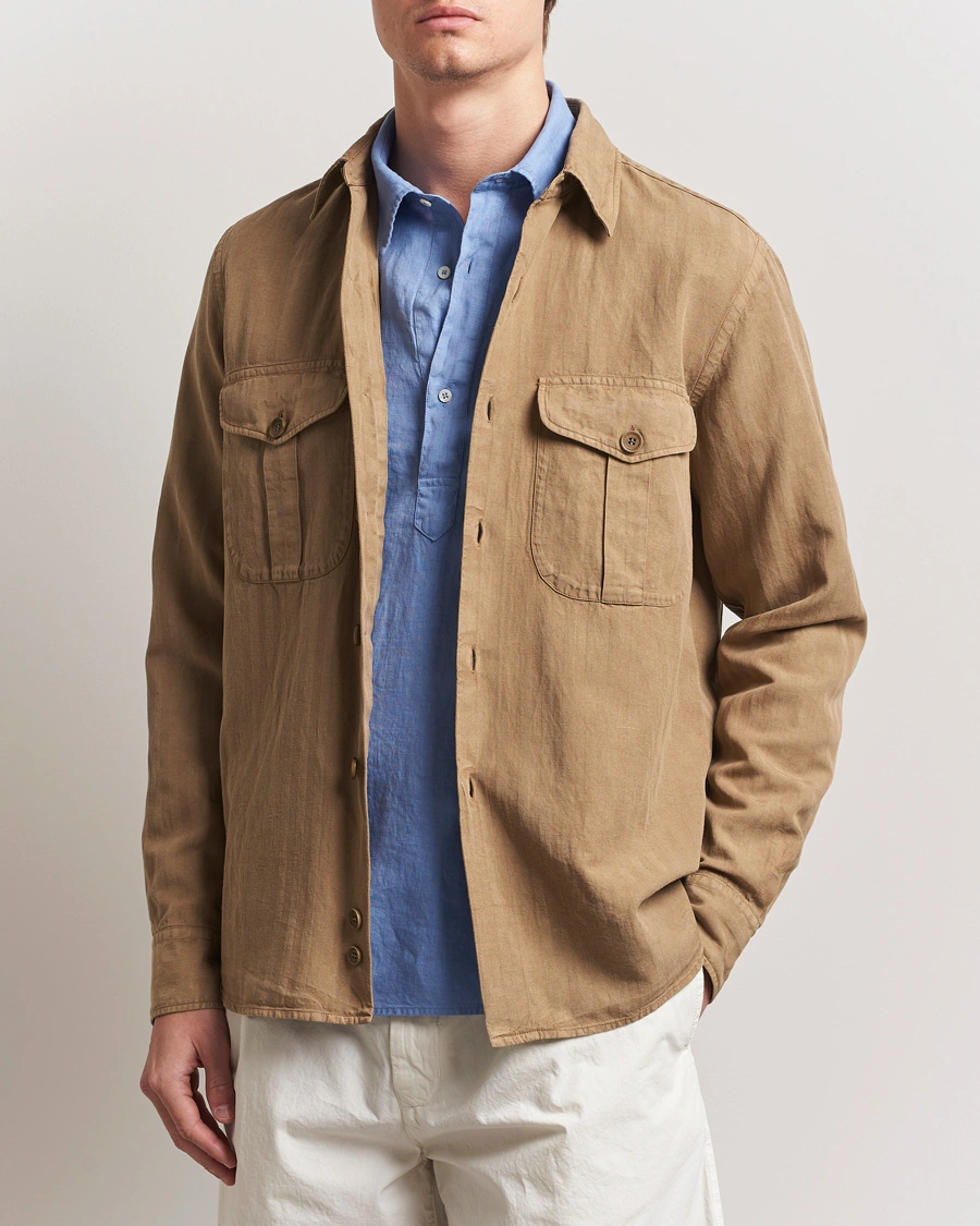Herr | Skjortor | Aspesi | Double Pocket Overshirt Off White