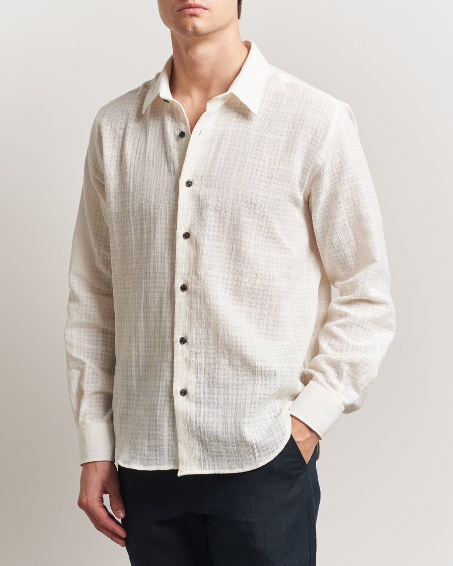 Herr | Skjortor | Peregrine | Cotton Resort Shirt White