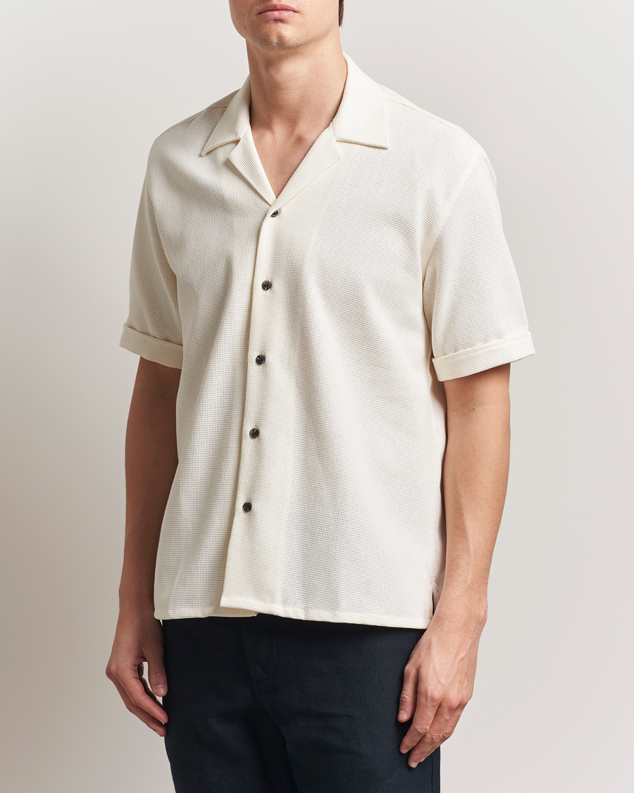 Herr | Skjortor | Peregrine | Quay Cuban Collar Shirt White