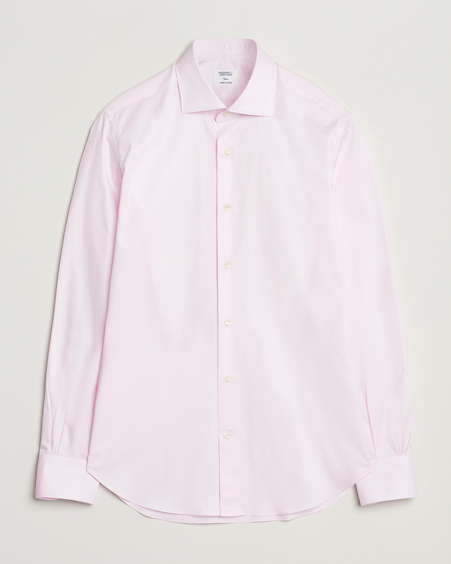 Herr | Skjortor | Mazzarelli | Soft Cotton Cut Away Shirt Rosa