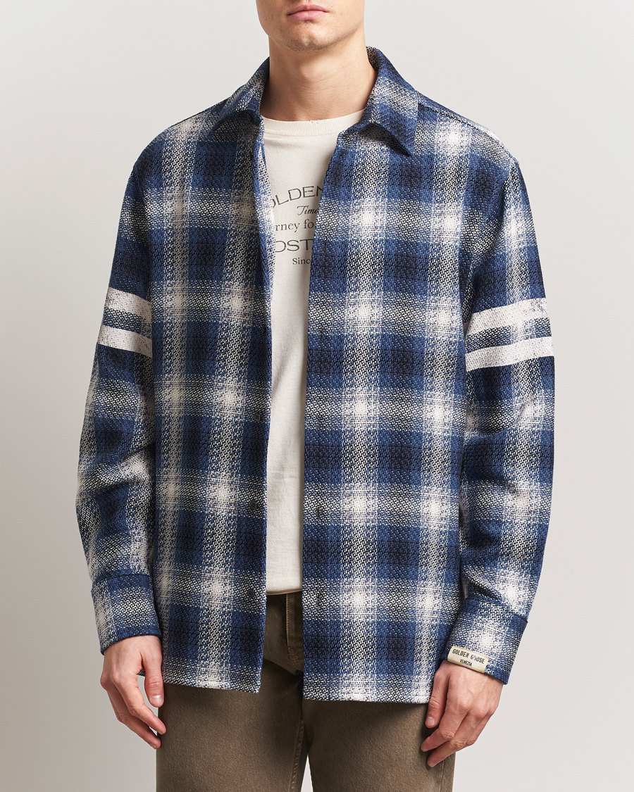 Herr | Skjortor | Golden Goose | Heavy Check Overshirt Ice/Indigo