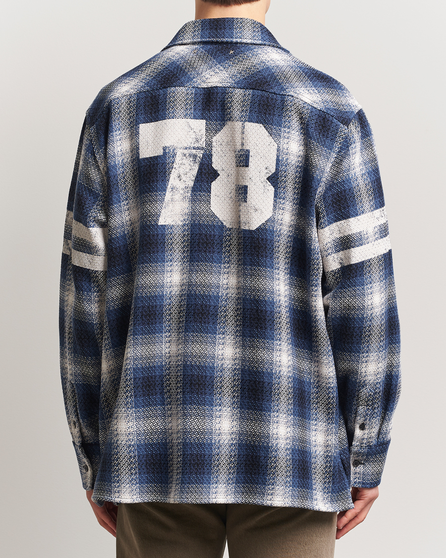 Herr | Skjortor | Golden Goose | Heavy Check Overshirt Ice/Indigo
