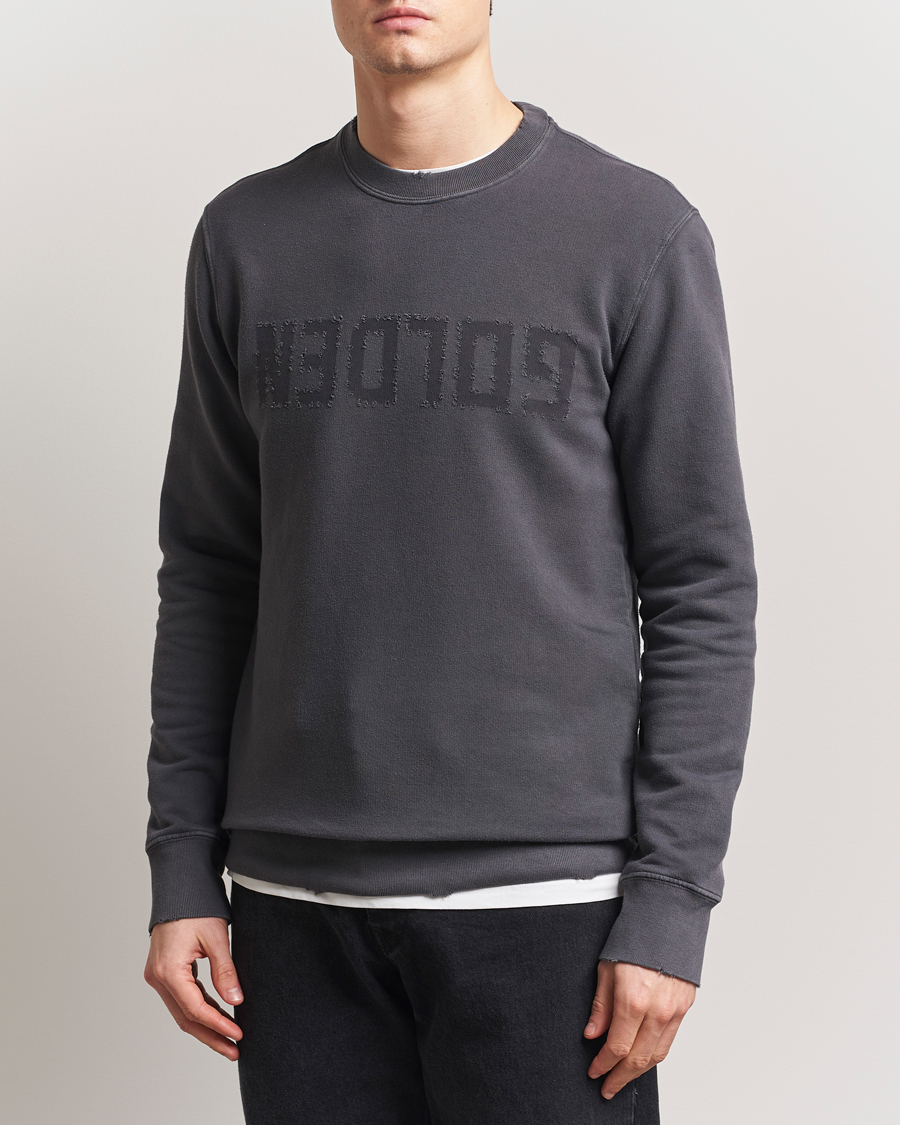 Herr | Tröjor | Golden Goose | Distressed Logo Sweatshirt Anthracite