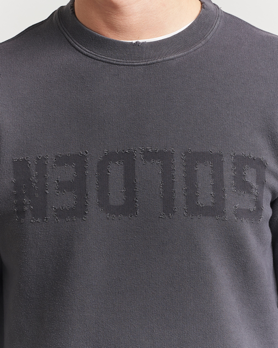 Herr | Tröjor | Golden Goose | Distressed Logo Sweatshirt Anthracite
