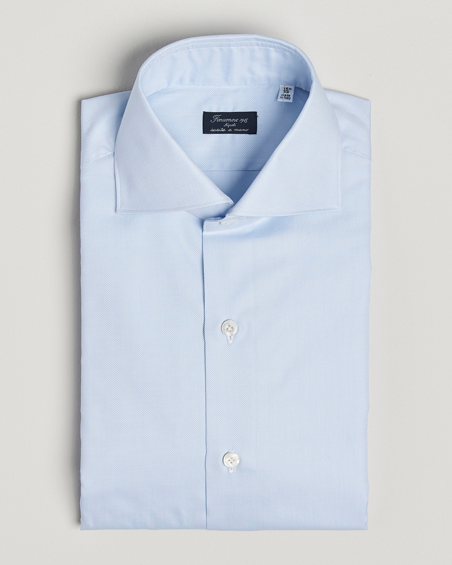 Herr | Skjortor | Finamore Napoli | Milano Slim Royal Oxford Dress Shirt Light Blue