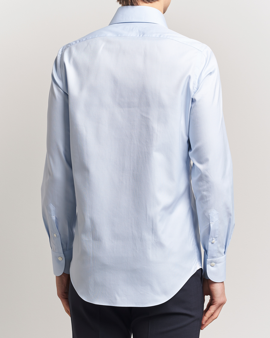 Herr | Skjortor | Finamore Napoli | Milano Slim Royal Oxford Dress Shirt Light Blue