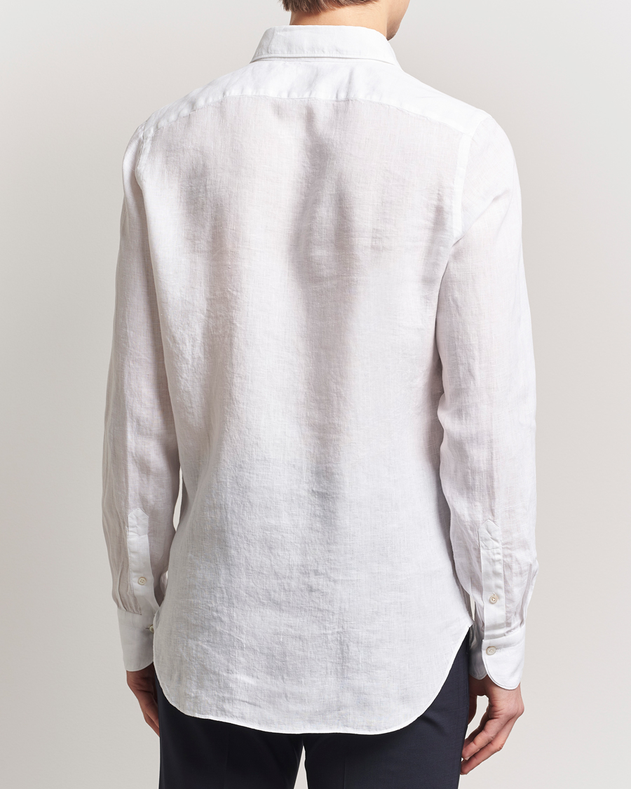 Herr | Skjortor | Finamore Napoli | Gaeta Linen Shirt White