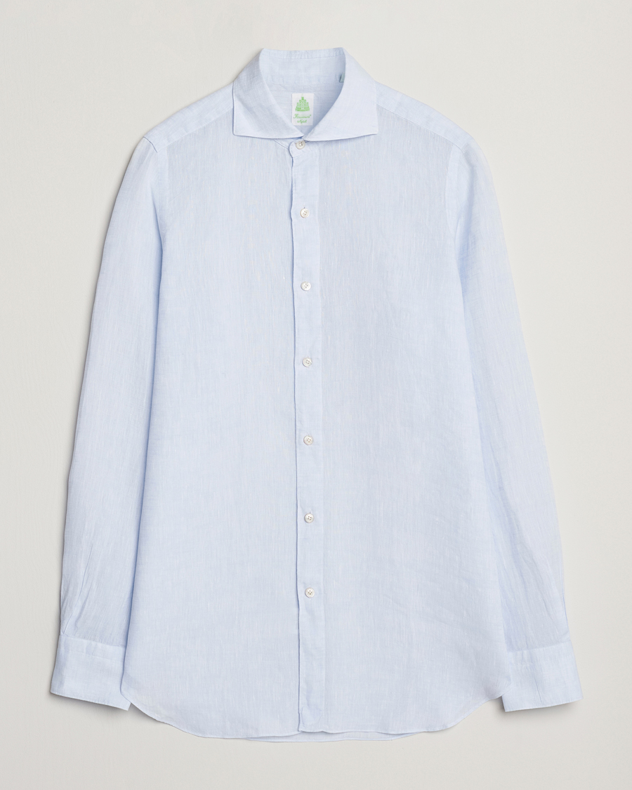 Herr | Skjortor | Finamore Napoli | Gaeta Linen Shirt Light Blue