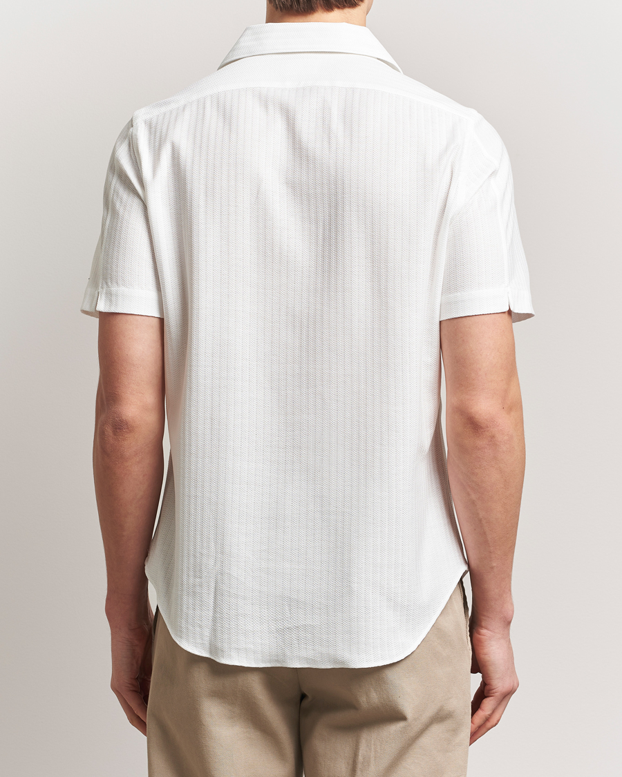 Herr | Skjortor | Finamore Napoli | Vico Jersey Short Sleeve Polo White