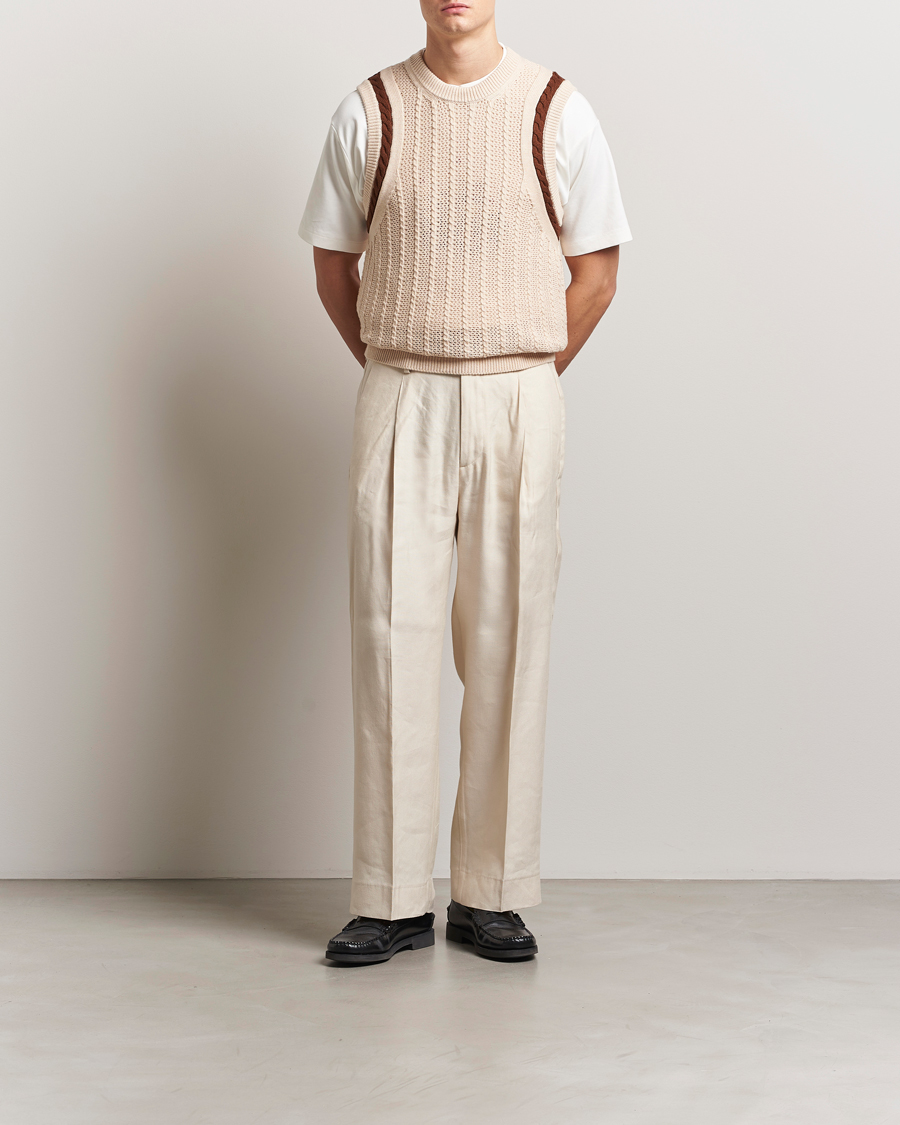 Herr | Tröjor | Drôle de Monsieur | Knitted Vest Cream