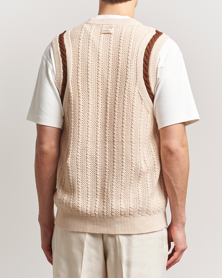 Herr | Tröjor | Drôle de Monsieur | Knitted Vest Cream