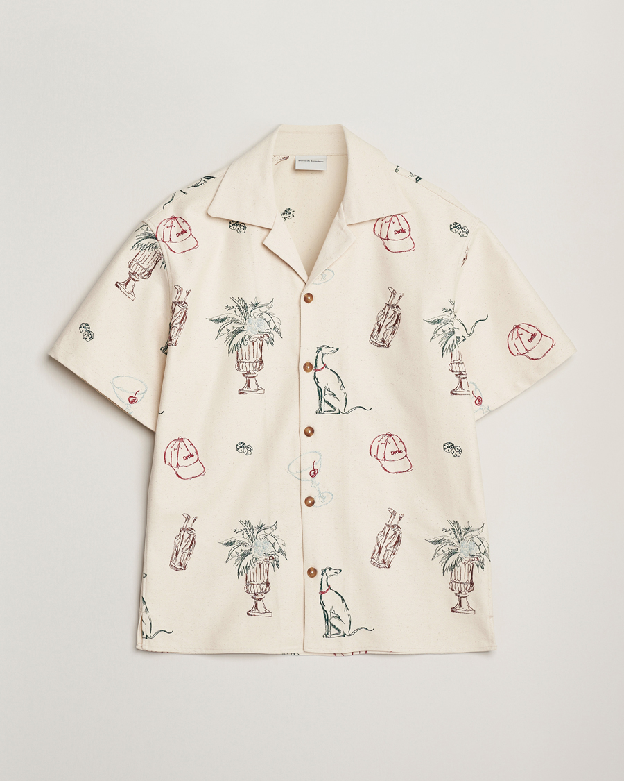 Herr | Skjortor | Drôle de Monsieur | Embroidered Country Club Shirt Ecru