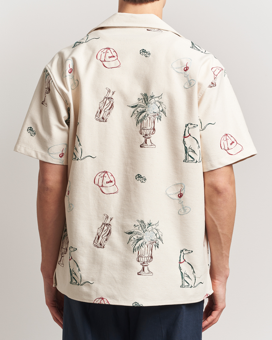 Herr | Skjortor | Drôle de Monsieur | Embroidered Country Club Shirt Ecru