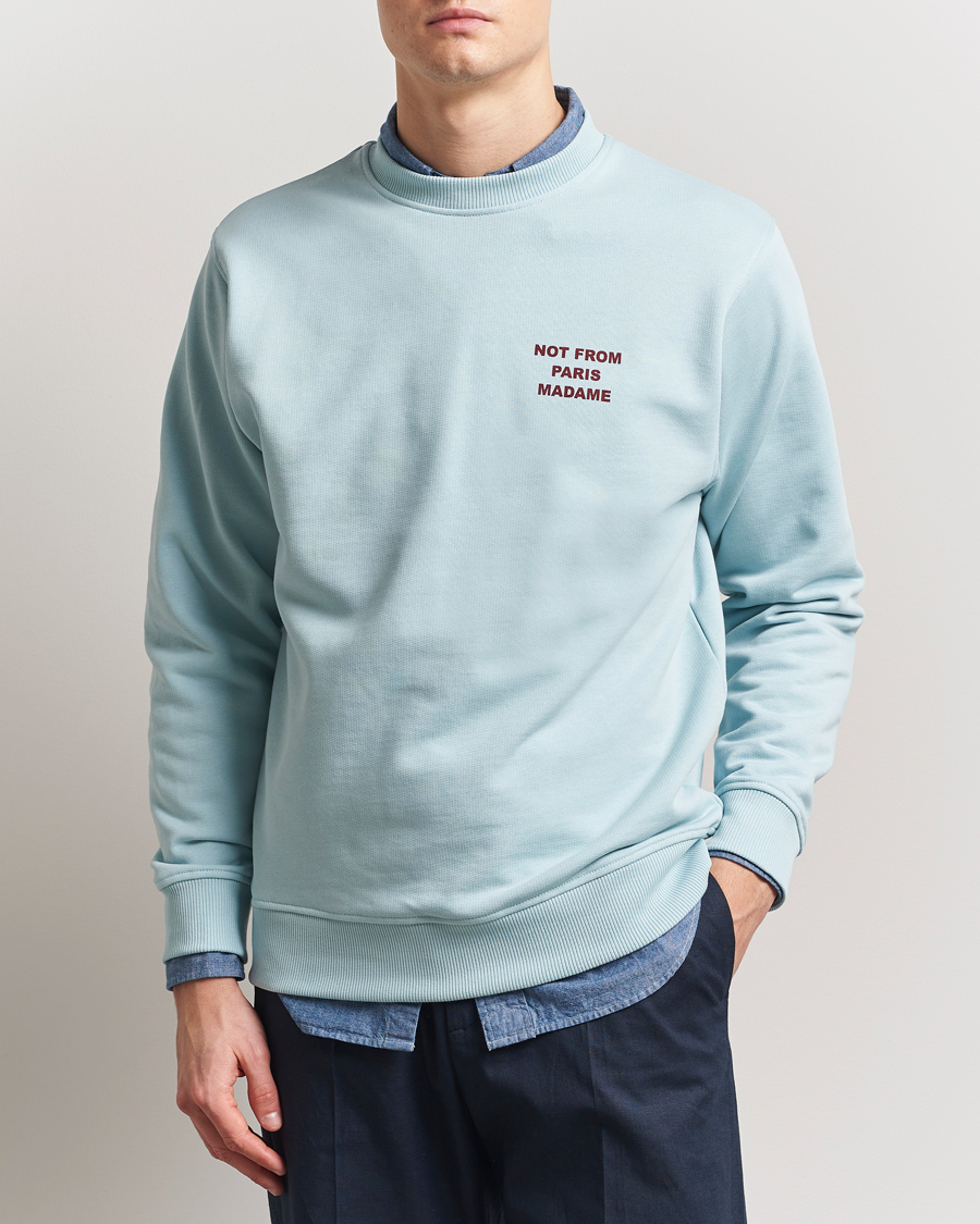 Herr | Tröjor | Drôle de Monsieur | Slogan Sweatshirt Light Blue