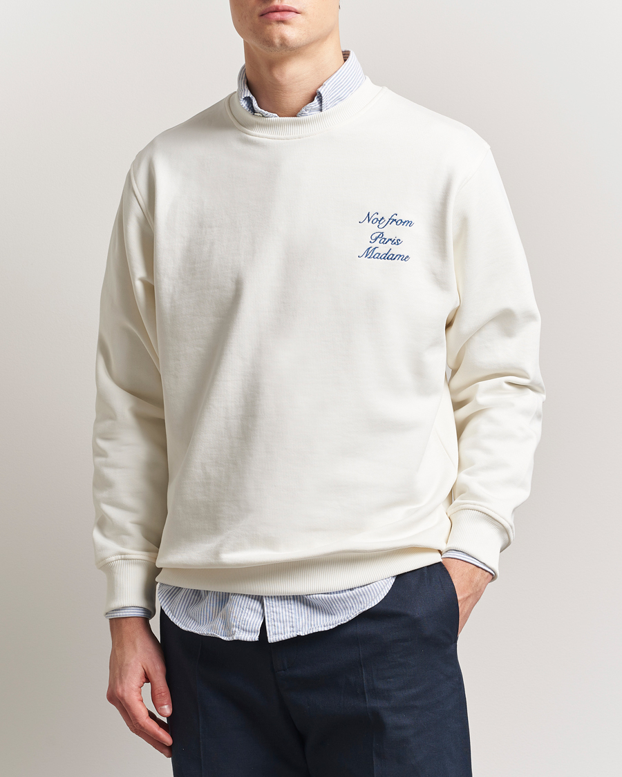 Herr | Tröjor | Drôle de Monsieur | Slogan Sweatshirt Off White