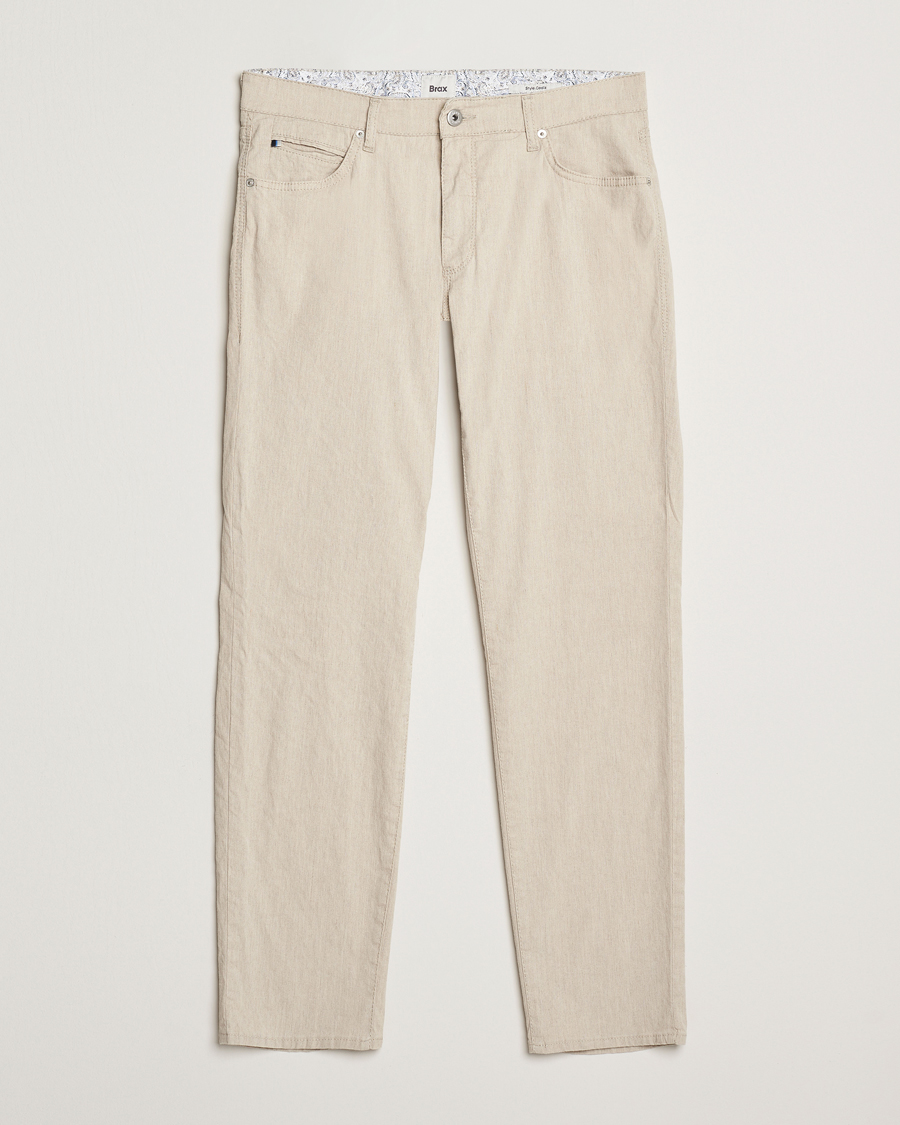 Herr | Byxor | Brax | Cadiz Linen-Flex 5-Pocket Pants Beach