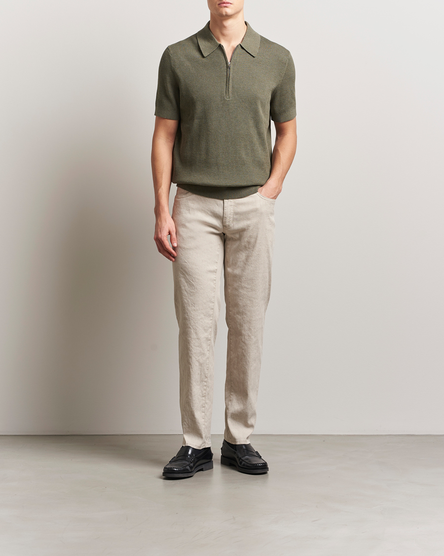 Herr | Byxor | Brax | Cadiz Linen-Flex 5-Pocket Pants Beach