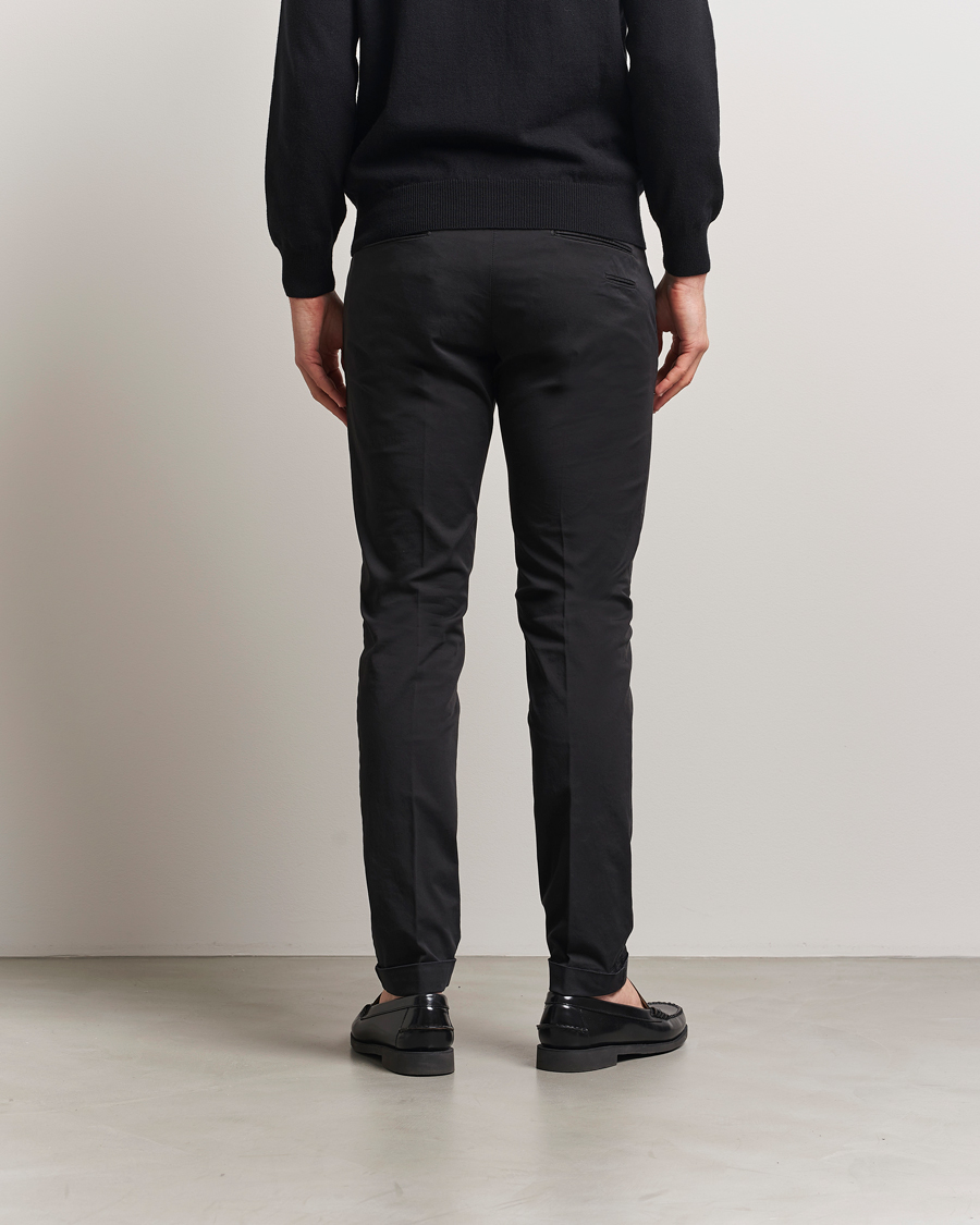 Herr | Byxor | Briglia 1949 | Slim Fit Cotton Chinos Black