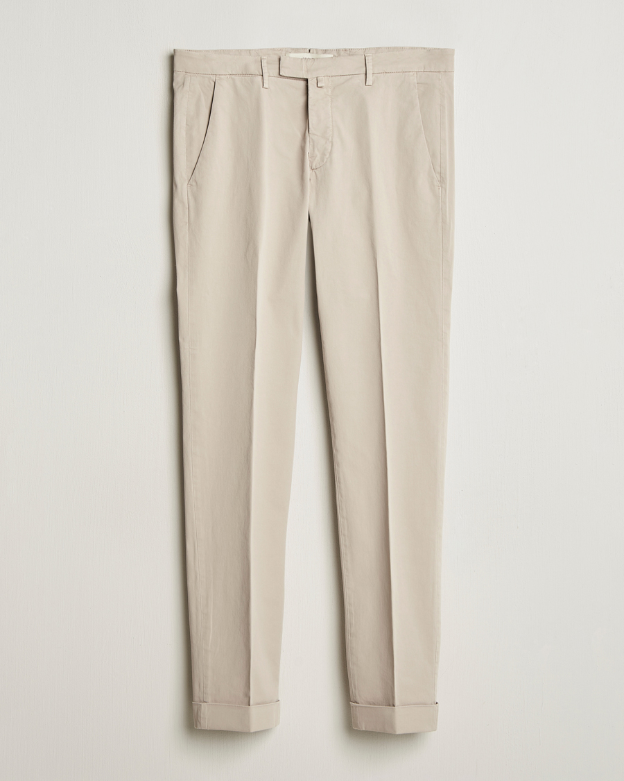 Herr | Byxor | Briglia 1949 | Slim Fit Cotton Chinos Beige