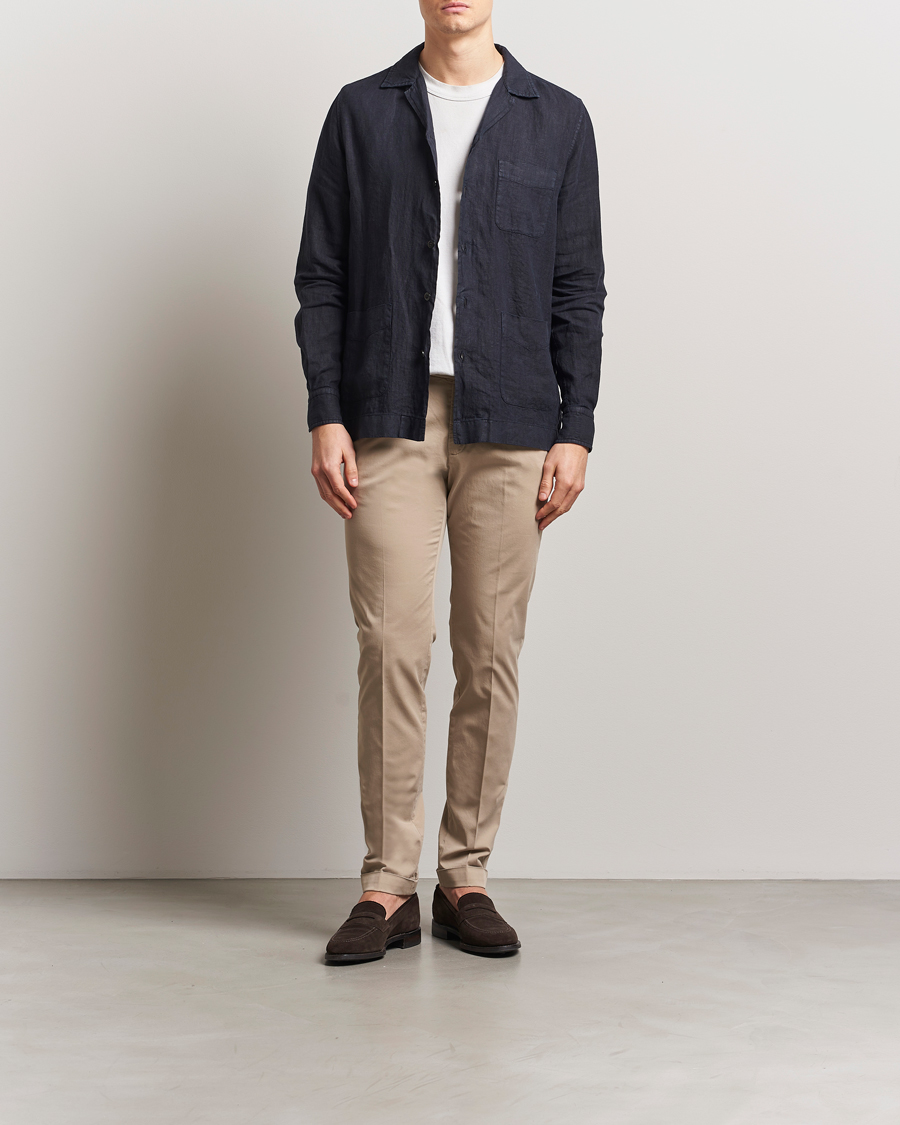 Herr | Byxor | Briglia 1949 | Slim Fit Cotton Chinos Taupe