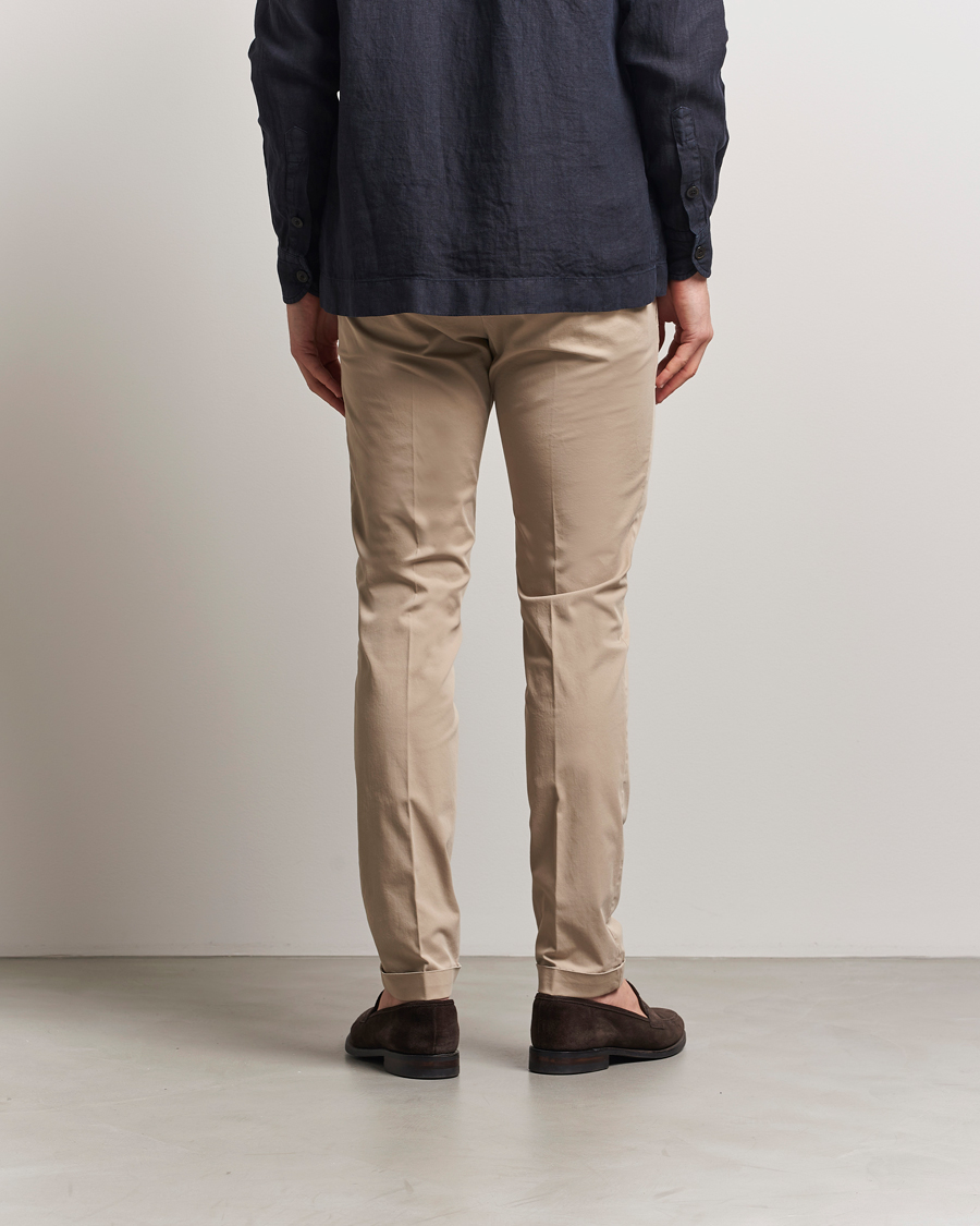 Herr | Byxor | Briglia 1949 | Slim Fit Cotton Chinos Taupe