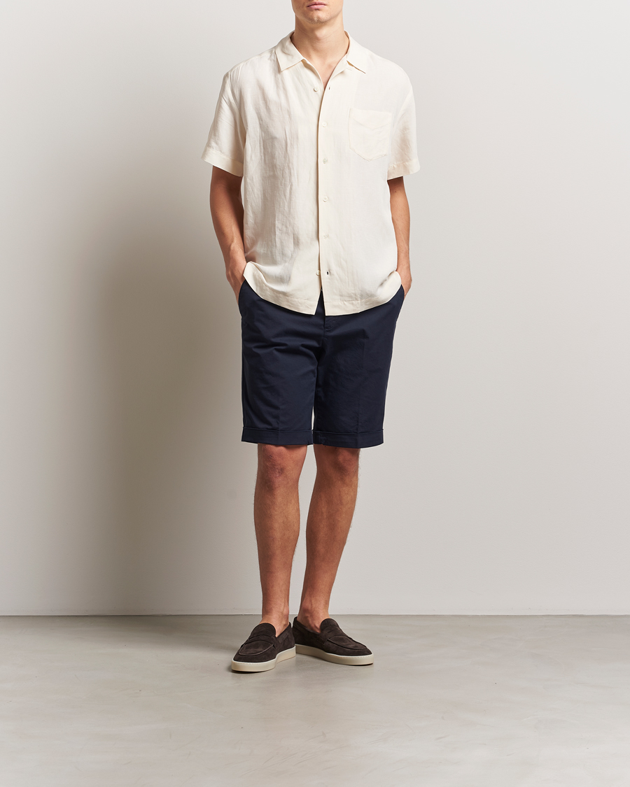 Herr | Shorts | Briglia 1949 | Pleated Cotton Shorts Navy
