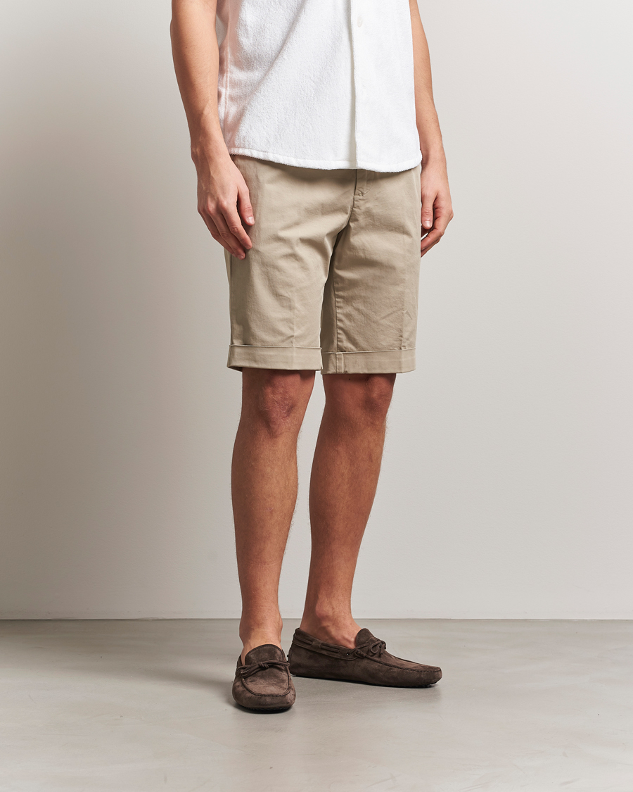 Herr | Shorts | Briglia 1949 | Pleated Cotton Shorts Taupe