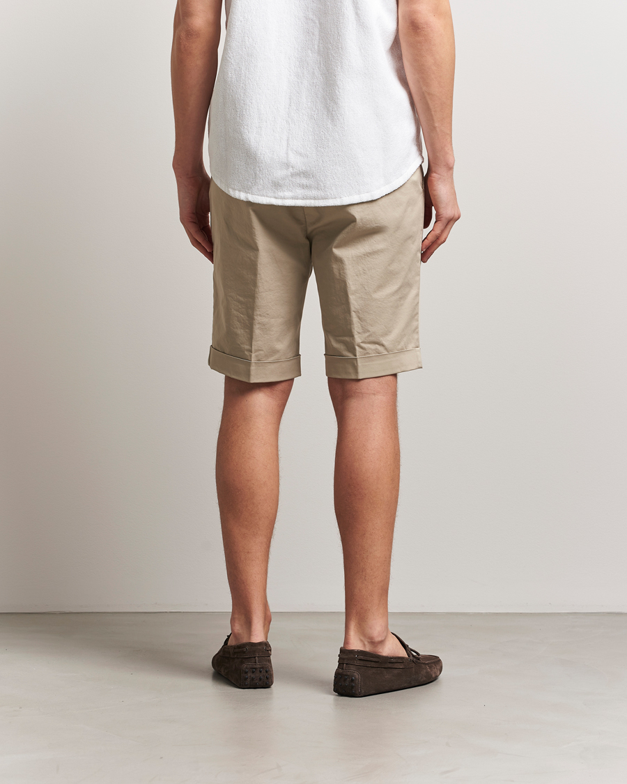 Herr | Shorts | Briglia 1949 | Pleated Cotton Shorts Taupe
