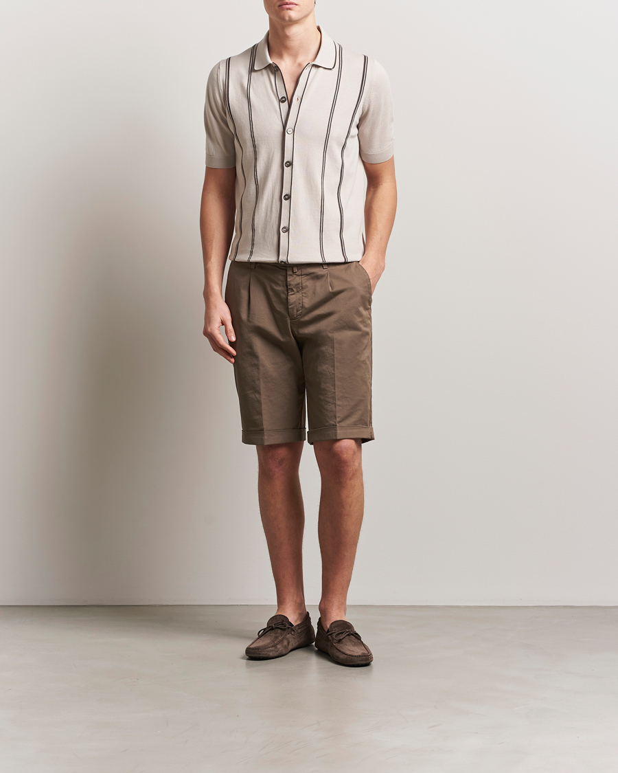 Herr | Shorts | Briglia 1949 | Pleated Cotton Shorts Brown