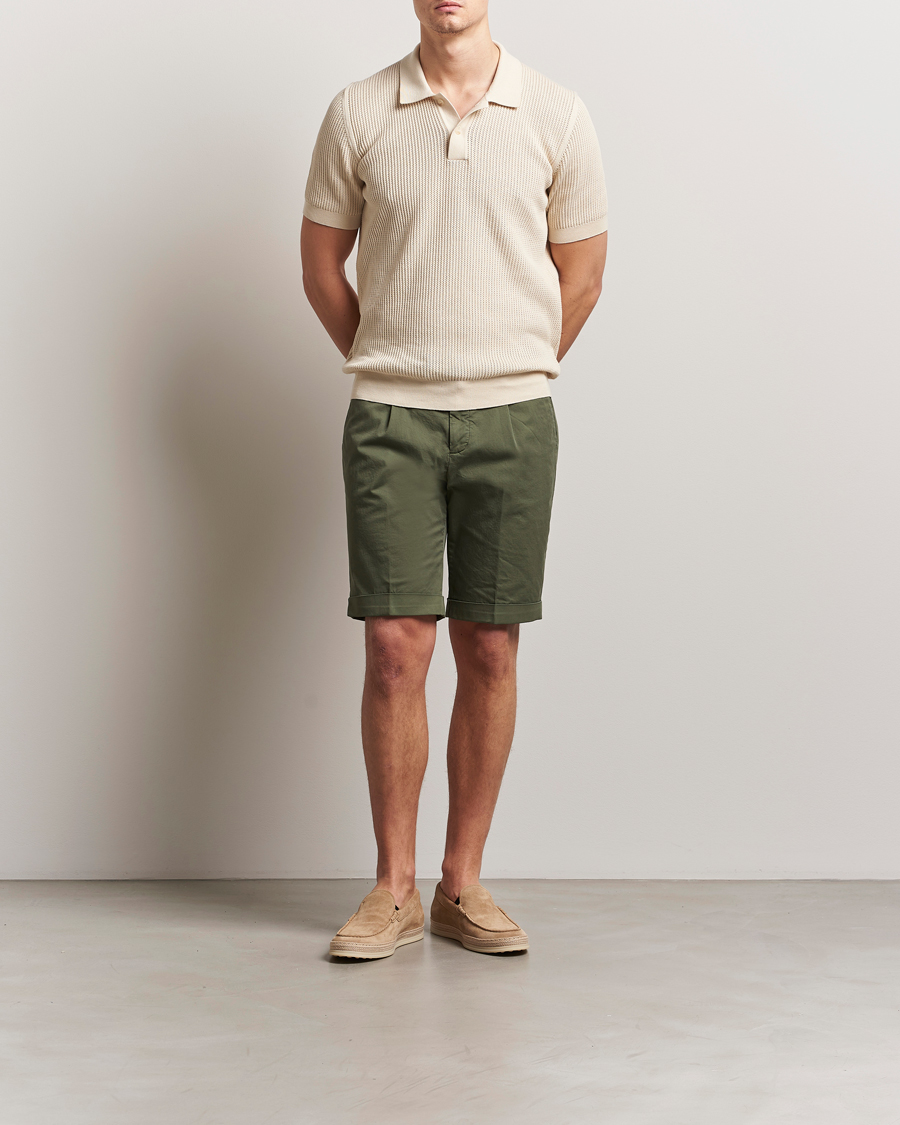 Herr | Shorts | Briglia 1949 | Pleated Cotton Shorts Olive