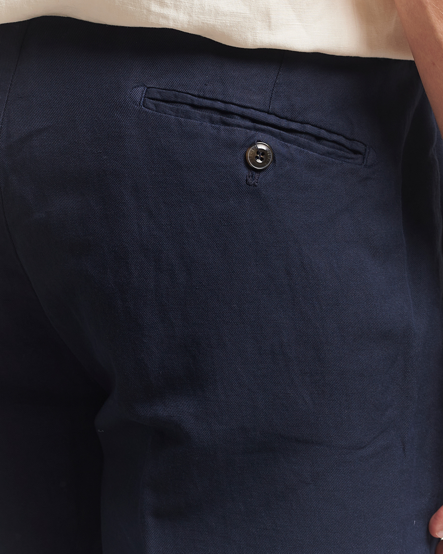 Herr | Shorts | Briglia 1949 | Linen/Cotton Drawstring Shorts Navy