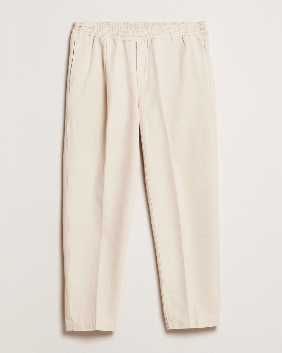 Herr | Byxor | Briglia 1949 | Cotton/Linen Drawstring Pants Cream