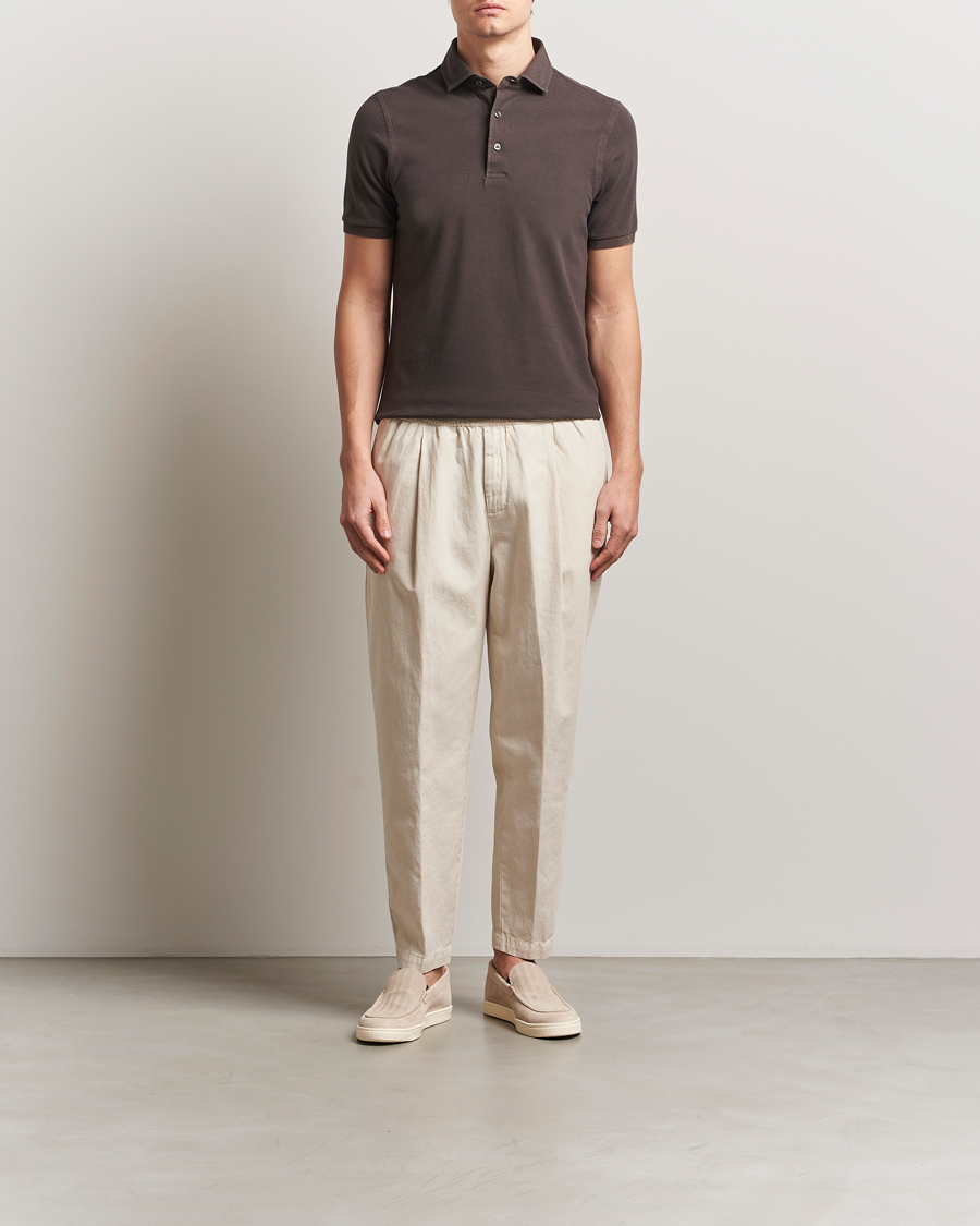 Herr | Byxor | Briglia 1949 | Cotton/Linen Drawstring Pants Cream