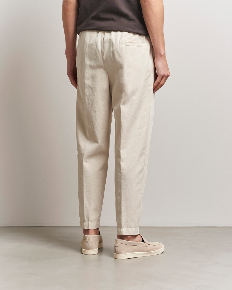 Herr | Byxor | Briglia 1949 | Cotton/Linen Drawstring Pants Cream