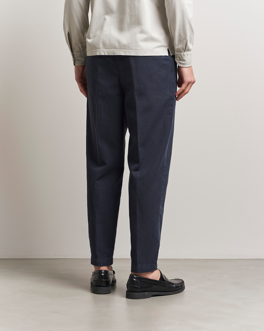 Herr | Byxor | Briglia 1949 | Cotton/Linen Drawstring Pants Navy