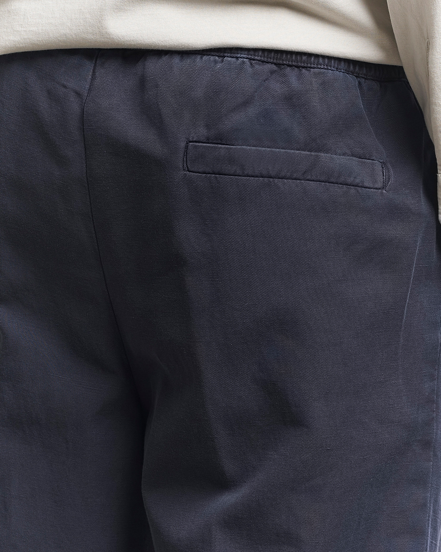 Herr | Byxor | Briglia 1949 | Cotton/Linen Drawstring Pants Navy
