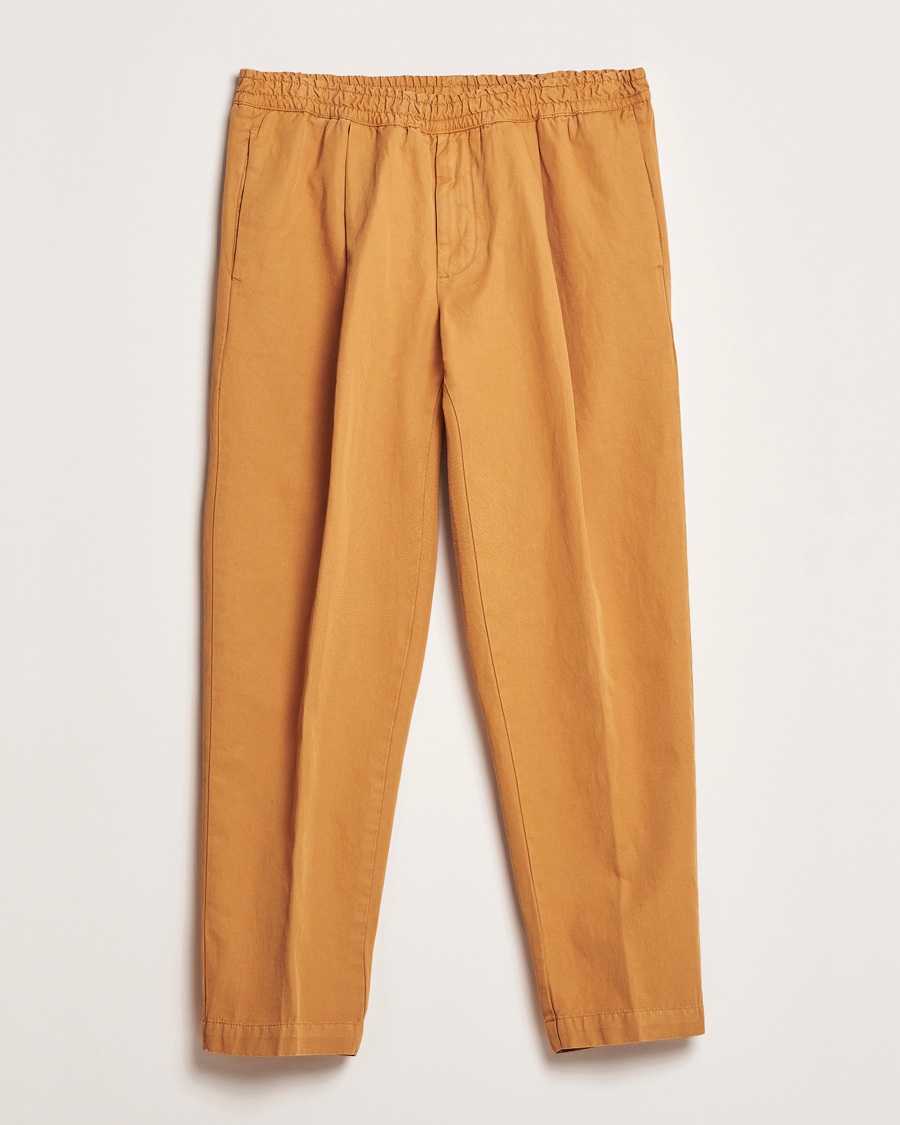 Herr | Byxor | Briglia 1949 | Cotton/Linen Drawstring Pants Rust