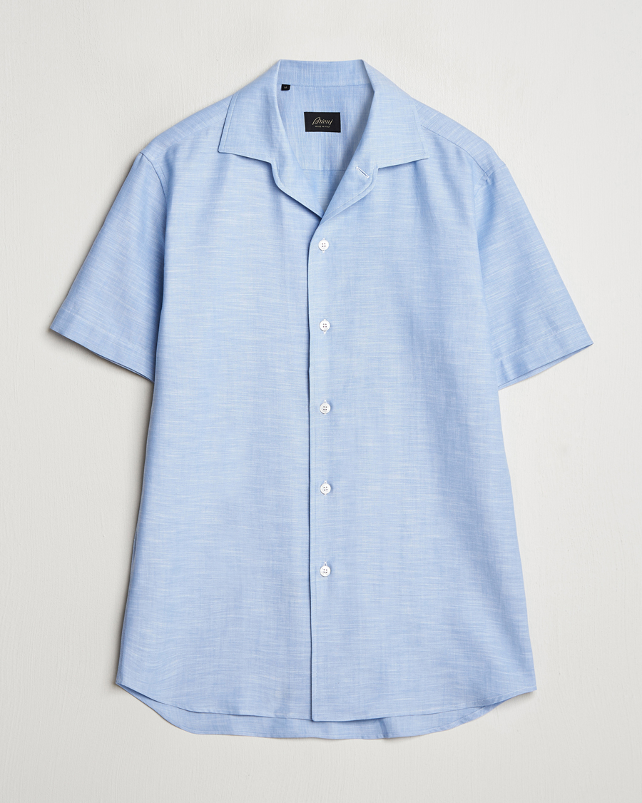 Herr | Skjortor | Brioni | Cotton Capri Shirt Light Blue