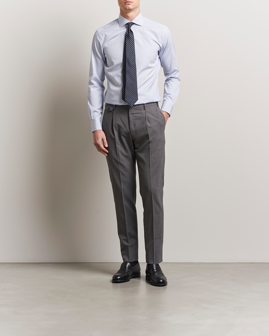 Herr | Skjortor | Brioni | Slim Fit Dress Shirt Blue Stripes