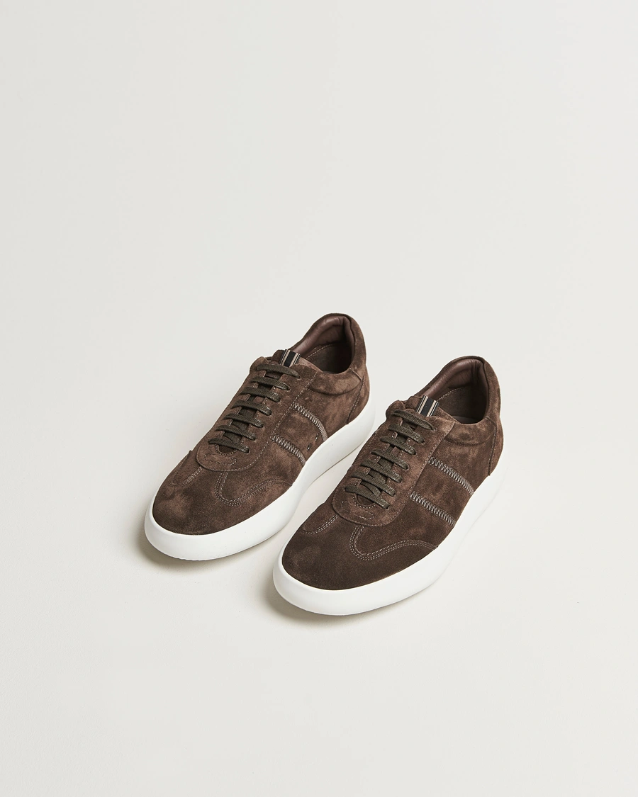 Herr | Sneakers | Brioni | Cassetta Sneakers Dark Brown Suede