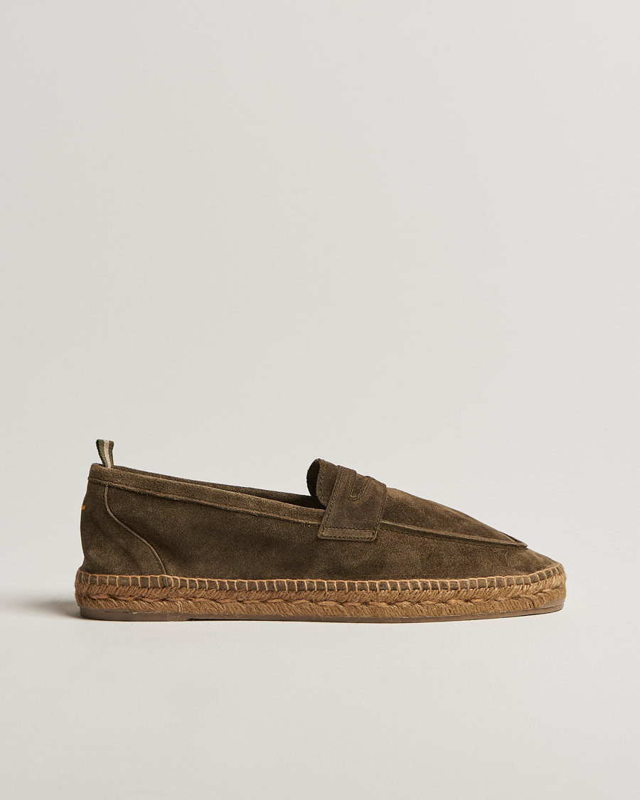 Herr | Espadriller | Castañer | Nacho Casual Suede Loafers Verde Bosque