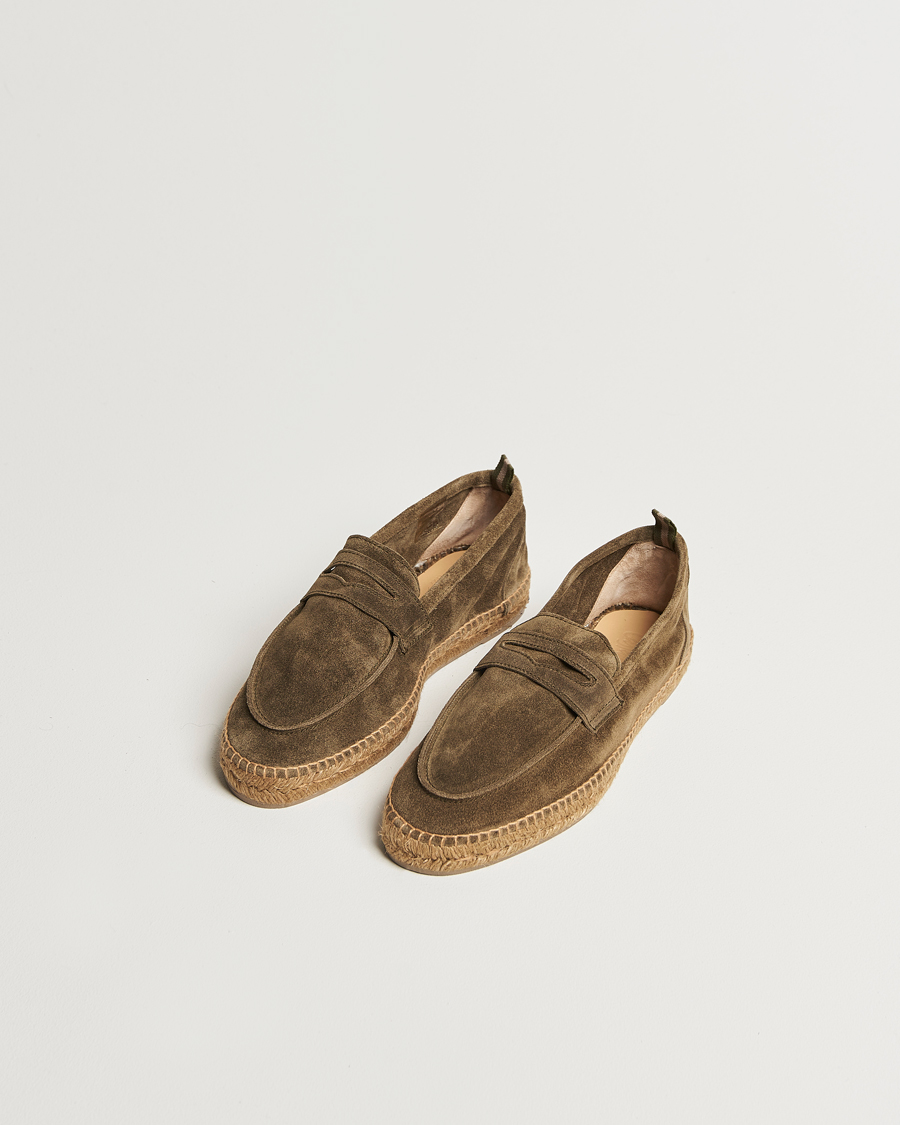 Herr | Espadriller | Castañer | Nacho Casual Suede Loafers Verde Bosque