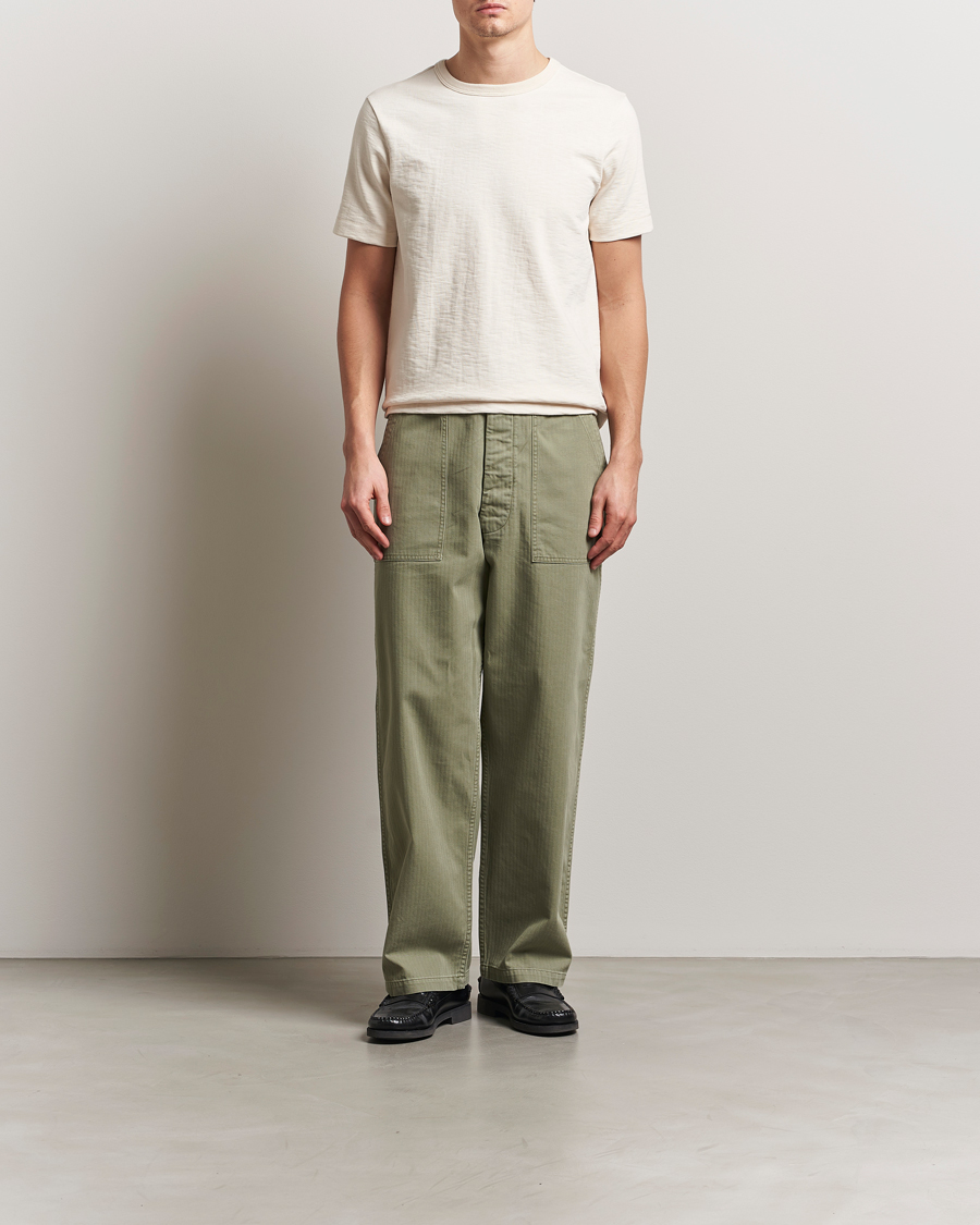 Herr | T-Shirts | Merz b. Schwanen | Relaxed Fit Loopwheeled Heavy T-Shirt Nature